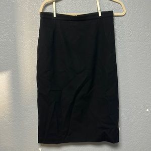 Vintage Jimmy Hourihan Dublin, Ireland Black Wool/ Cashmere Skirt Size 12 EEUC